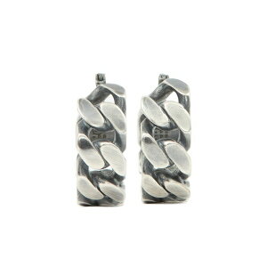 �}���^���}���W�F�� ���f�B�[�X �s�A�X���C�������O �A�N�Z�T���[ Chain-link hoop earrings Silver
