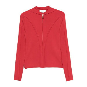 ���B�N�g���A �x�b�J�� ���f�B�[�X �p�[�J�[�E�X�E�F�b�g�V���c �A�E�^�[ Zip-front panelled cardigan Red