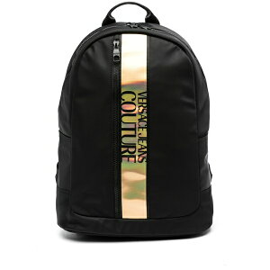 �x���T�[�` �����Y �o�b�N�p�b�N�E�����b�N�T�b�N �o�b�O Logo-stripe laptop backpack Black