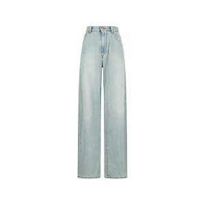 �_�[�N�p�[�N ���f�B�[�X �f�j���p���c �{�g���X Wide leg denim Blue