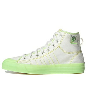 adidas �A�f�B�_�X �����Y �X�j�[�J�[ �yadidas Nizza Hi Rf 'Cream Yellowgreen' GX2706�z �T�C�Y US_5.5(23.5cm)