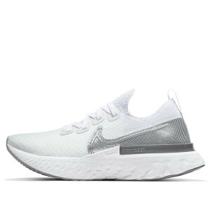 Nike �i�C�L ���f�B�[�X �X�j�[�J�[ White/WhiteGold/Golden Silver �y(WMNS) Nike React Infinity Run Flyknit 'White Metallic Silver' CD4372-101�z �T�C�Y US_5.5(22.5cm)