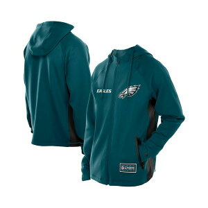 j[G Y p[J[EXEFbgVc AE^[ Men's Midnight Green Philadelphia Eagles Combine Authentic Raglan Scuba Full-Zip Hoodie Green