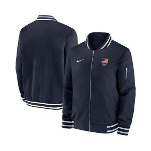 iCL Y WPbgu] AE^[ Men's Navy Team USA Full-Zip Bomber Jacket Navy
