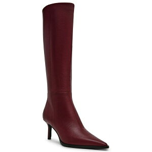 XeB[u }f fB[X u[c V[Y Women's Lingo Knee-High Pointed-Toe Stiletto Dress Boots Wine Leather