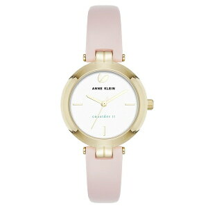 ANC fB[X rv ANZT[ Women's Quartz Round Blush Pink Leather and Gold-Tone Metal Alloy Strap Watch, 32mm Gold-Tone, Blush Pink