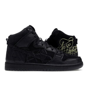 Nike �i�C�L �����Y �X�j�[�J�[ �yNike SB Dunk High FAUST Black Gold�z �T�C�Y US_8(26.0cm) Black/Black-Metallic Gold