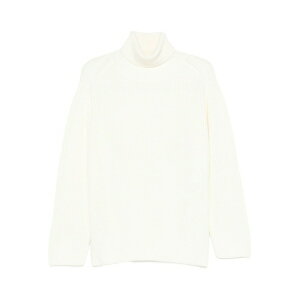 �p���b�V�� ���f�B�[�X �j�b�g&�Z�[�^�[ �A�E�^�[ High-neck ribbed sweater White