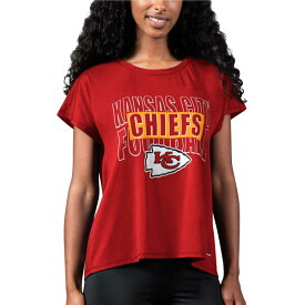 エムエスエックスバイミカエルストラハン レディース Tシャツ トップス Kansas City Chiefs MSX by Michael Strahan Women's Abigail Back Slit TShirt Red