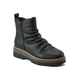 アース レディース ブーツ シューズ Yonder Waterproof Platform Bootie Black Leather