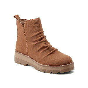 アース レディース ブーツ シューズ Yonder Waterproof Platform Bootie Light Brown Suede