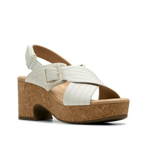 N[NX fB[X T_ V[Y Nerisa West Wedge Sandal White Leather