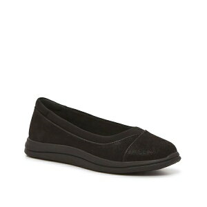 N[NX fB[X T_ V[Y Cloudsteppers Breeze Ayla Ballet Flat Black Suede