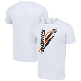 スターター メンズ Tシャツ トップス Anaheim Ducks Starter Color Scratch TShirt White