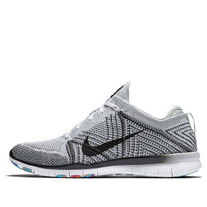 Nike �i�C�L ���f�B�[�X �X�j�[�J�[ �y(WMNS) Nike Free TR Trainer Flyknit Low-Top Running Shoes Black/White/Gray 718785-100�z �T�C�Y US_8.5(25.5cm)