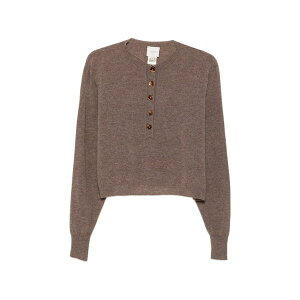 �A���W ���f�B�[�X �J�[�f�B�K�� �A�E�^�[ Button-fastening cropped cardigan Brown