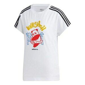 adidas AfB_X fB[X Xj[J[ y(WMNS) adidas neo Panda Tee Printing Loose Short Sleeve White GK1561z TCY US_W_L