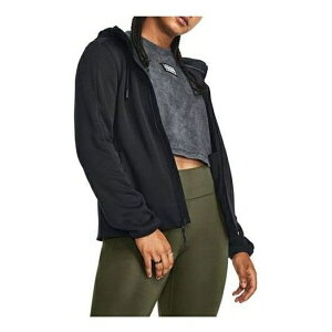 Under Armour A_[A[}[ fB[X Xj[J[ y(WMNS) Under Armour Essential Swacket Full Zip Jacket 'Black' 1378850-001z TCY US_W_XL