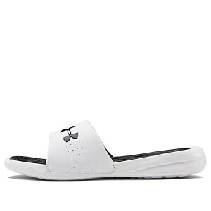 Under Armour A_[A[}[ fB[X Xj[J[ y(WMNS) Under Armour Playmaker Slippers White 3000063-101z TCY US_6(23.0cm)