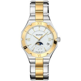 バルマン レディース 腕時計 アクセサリー Women's Swiss Be Balmain Moonphase Diamond (1/20 ct. t.w.) Two-Tone Stainless Steel Bracelet Watch 33mm Silver/yellow