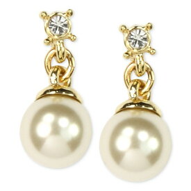 アンクライン レディース ピアス＆イヤリング アクセサリー Gold-Tone Imitation Pearl Drop Earrings Gold