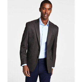 マイケルコース メンズ ジャケット＆ブルゾン アウター Men's Classic-Fit Stretch Check Sport Coat Brown