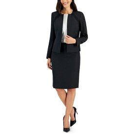 ル スーツ レディース スカート ボトムス Women's Houndstooth Pencil Skirt Suit Black