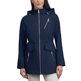 マイケルコース レディース ジャケット＆ブルゾン アウター Women's Hooded Water-Resistant Anorak Coat Midnight