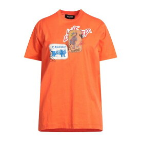 【送料無料】 ディースクエアード レディース Tシャツ トップス T-shirts Orange