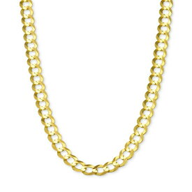 イタリアン ゴールド メンズ ネックレス・チョーカー アクセサリー 24" Open Curb Link Chain Necklace in Solid 14k Gold Gold