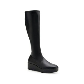 エアロソールズ レディース ブーツ シューズ Cecina Boot-Casual Boot-Tall-Wedge Black - Faux Leather