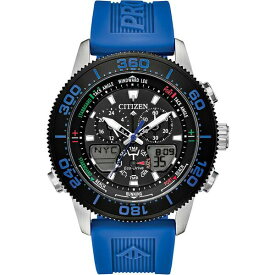 シチズン メンズ 腕時計 アクセサリー Eco-Drive Men's Promaster Sailhawk Analog-Digital Blue Polyurethane Strap Watch 44mm Blue