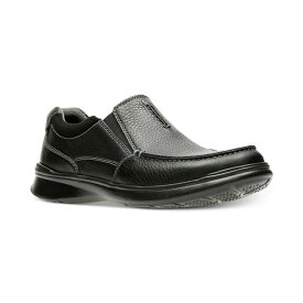 クラークス メンズ スリッポン・ローファー シューズ Men's Cotrell Free Leather Slip-Ons Black Oily Leather