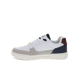 リーバイス メンズ スニーカー シューズ Men's La Jolla Comfort Lace Up Sneakers White, Cement, Navy