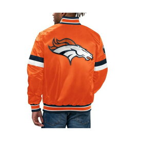 スターター レディース ジャケット＆ブルゾン アウター Men's Orange Denver Broncos Home Game Satin Full-Snap Varsity Jacket Orange