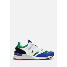 ラルフローレン メンズ スニーカー シューズ TRACKSTER 200 TOP - Trainers - white/royal blue/green