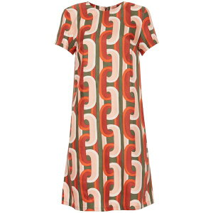 ���E�_�u���E�W�F�C ���f�B�[�X �����s�[�X �g�b�v�X Swing chain-link print mini dress Pink