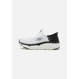 スケッチャーズ レディース ランニング スポーツ MAX CUSHIONING ELITE SLIP IN - Neutral running shoes - white/black