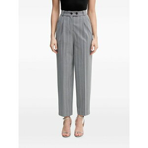 �x�l�g�� ���f�B�[�X �J�W���A���p���c �{�g���X Pinstripe-pattern pleated trousers Grey