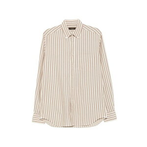 �O�����V���c �����Y �V���c �g�b�v�X Striped-pattern button-down shirt Neutrals