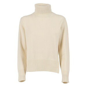 �J���O�� ���f�B�[�X �j�b�g&�Z�[�^�[ �A�E�^�[ Turtleneck ribbed-hem sweater Neutrals