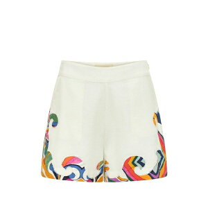 �L�������[�i�P�[ ���f�B�[�X �J�W���A���p���c �{�g���X Embroidered scalloped-hem shorts Neutrals