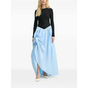 �X���[�p�[ ���f�B�[�X �����s�[�X �g�b�v�X Long-sleeve floral maxi dress Blue