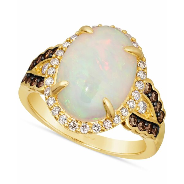 SALE／102%OFF】ルヴァン レディース リング Ring ct. (3 アクセサリー Color ct. Neopolitan Opal  14k Diamond No (1 Halo in Gold 指輪・リング