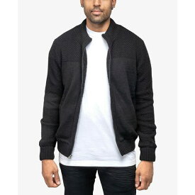 エックスレイ メンズ パーカー・スウェットシャツ アウター Men's Color Blocked Full-Zip High Neck Sweater Jacket Black