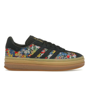 adidas �A�f�B�_�X ���f�B�[�X �X�j�[�J�[ �yadidas Gazelle Bold Liberty London Floral Embroidery (Women's)�z �T�C�Y US_W_10.5 Core Black/Supplier Colour/Gold Metallic