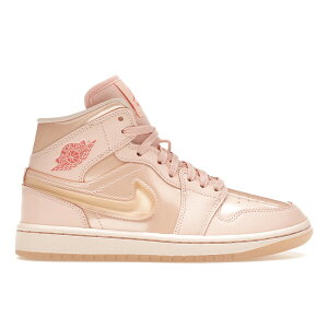 Jordan �W���[�_�� ���f�B�[�X �X�j�[�J�[ �yJordan 1 Mid Patent Valentine's Day (Women's)�z �T�C�Y US_9(26.0cm) Pink/Sail