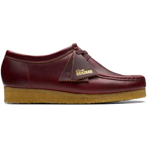 Clarks �N���[�N�X ���f�B�[�X �X�j�[�J�[ �yClarks Originals Wallabee Deep Red Damson Leather (Women's)�z �T�C�Y US_8(25.0cm) Deep Red