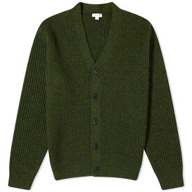 サンスペル メンズ カーディガン アウター Sunspel Fisherman Cardigan Green