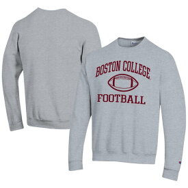 チャンピオン メンズ パーカー・スウェットシャツ アウター Boston College Eagles Champion Football Powerblend Pullover Sweatshirt Gray